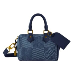 Louis Vuitton Speedy 18 Bandoulière Denim Blue 18Cm N00208