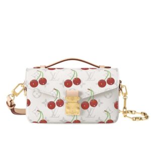 Louis Vuitton X Murakami Pochette Métis East West Monogram Cherry White 21Cm M14231