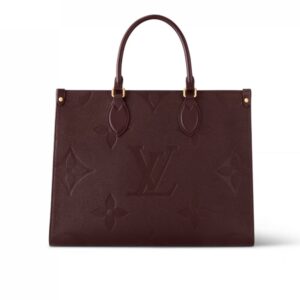 Louis Vuitton Onthego MM Monogram Empreinte Wine Red 35Cm M46601