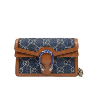 Gucci Dionysus Super Mini Dark Blue And Brown 16Cm 476432 2KQFN 4483