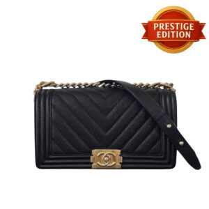 Prestige Edition – Chanel Le Boy Chevron Black 25Cm