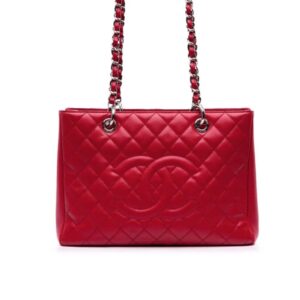 Chanel Grand Shopping Tote Red 33Cm