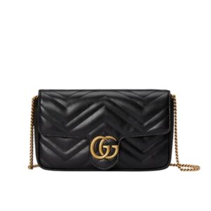 Gucci GG Marmont Super Mini Bag Black 17Cm 476433 DTDCT 1000