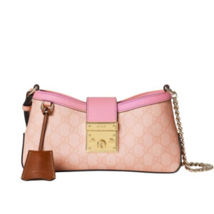 Gucci Padlock Small Shoulder Bag GG Supreme Dusty Pink 27Cm 811705 FAD3R 6244