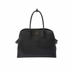 Prada Large Leather Tote Bag With Buckles Black 32Cm 1BG508 2CYS F0002 V OOO