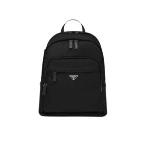 Prada Re Nylon And Saffiano Leather Backpack Black 43Cm 2VZ048 2DMG F0002