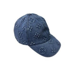 Louis Vuitton Monogram Denim Baseball Cap In Blue