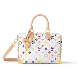Louis Vuitton X Takashi Murakami Speedy Bandouliere White 25Cm