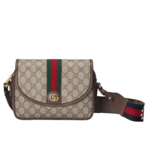 Gucci Ophidia Small Shoulder Bag Beige And Dark Brown 23Cm 722117 FAAX3 9789