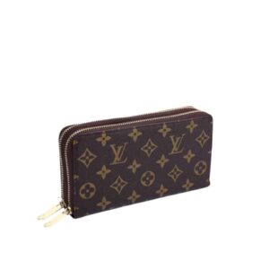 Louis Vuitton Long Double Zipper Wallet Monogram Brown 19Cm