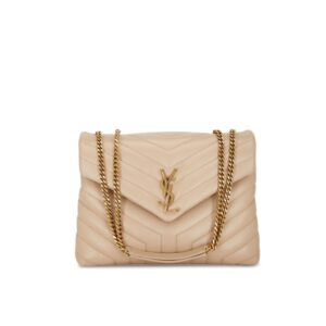 Saint Laurent Loulou Small Chain Bag In Matelassé Y Beige Gold 23Cm 494699DV7272721